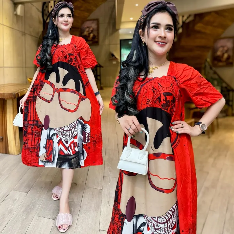 Dress fuji ld 120 rayon adem bumil Casual Wanita 8