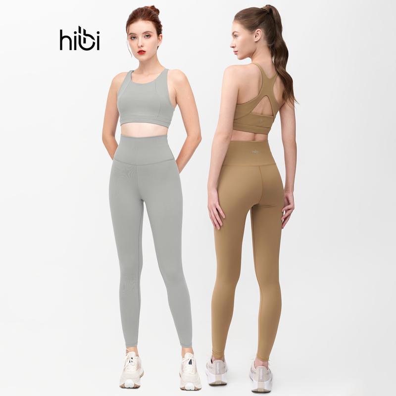  Set đồ tập yoga Luxury Hibi Sports H138 áo bra thể thao khoét lưng tam giác quần lưng cao Legging Chạy Bộ 