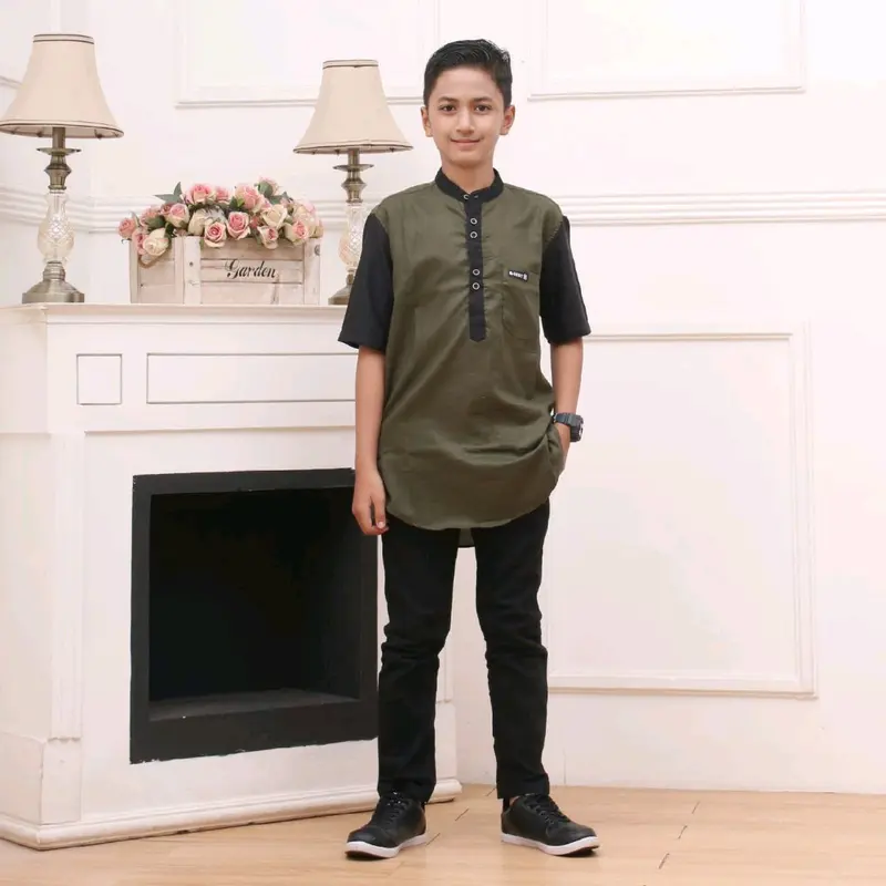 Baju Koko Kurta Anak Lengan Pendek 1