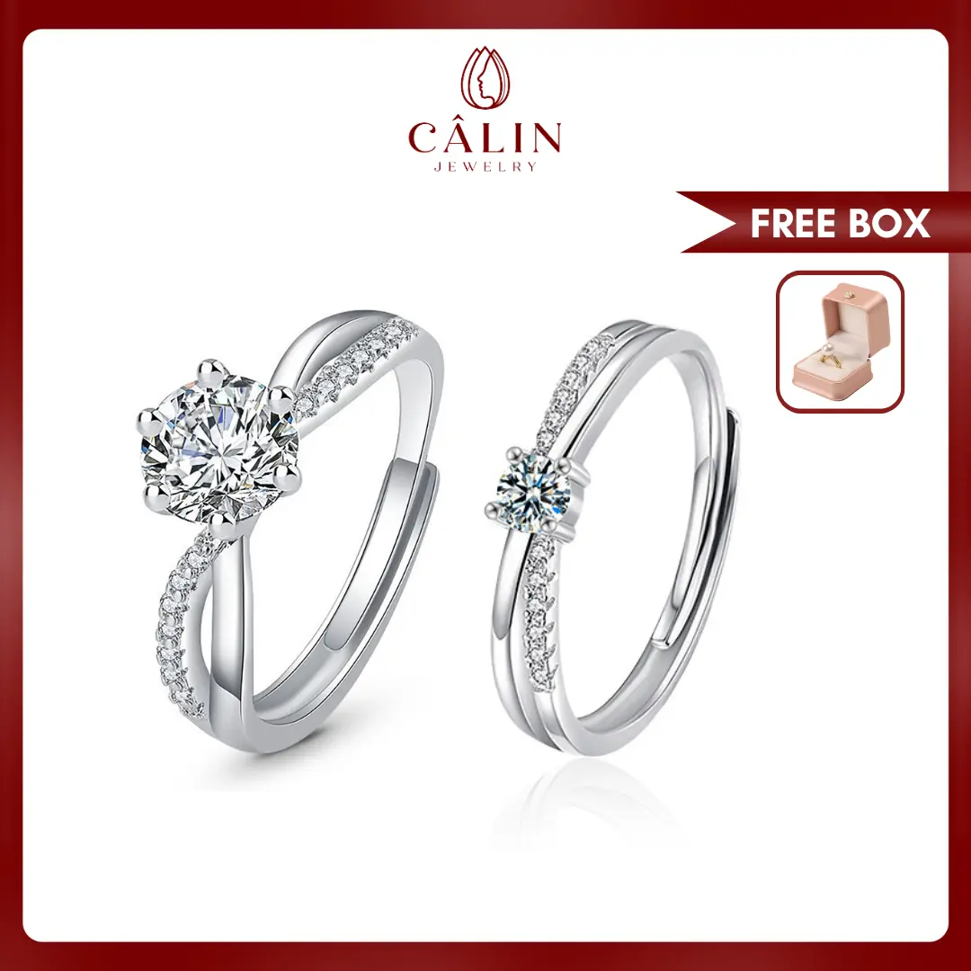 OCEANE | Adjustable Cubic Zirconia Ring - Cincin Infinity Tak Terhingga Selamanya Permata Premium Wanita Pasangan Nikah (C0021)