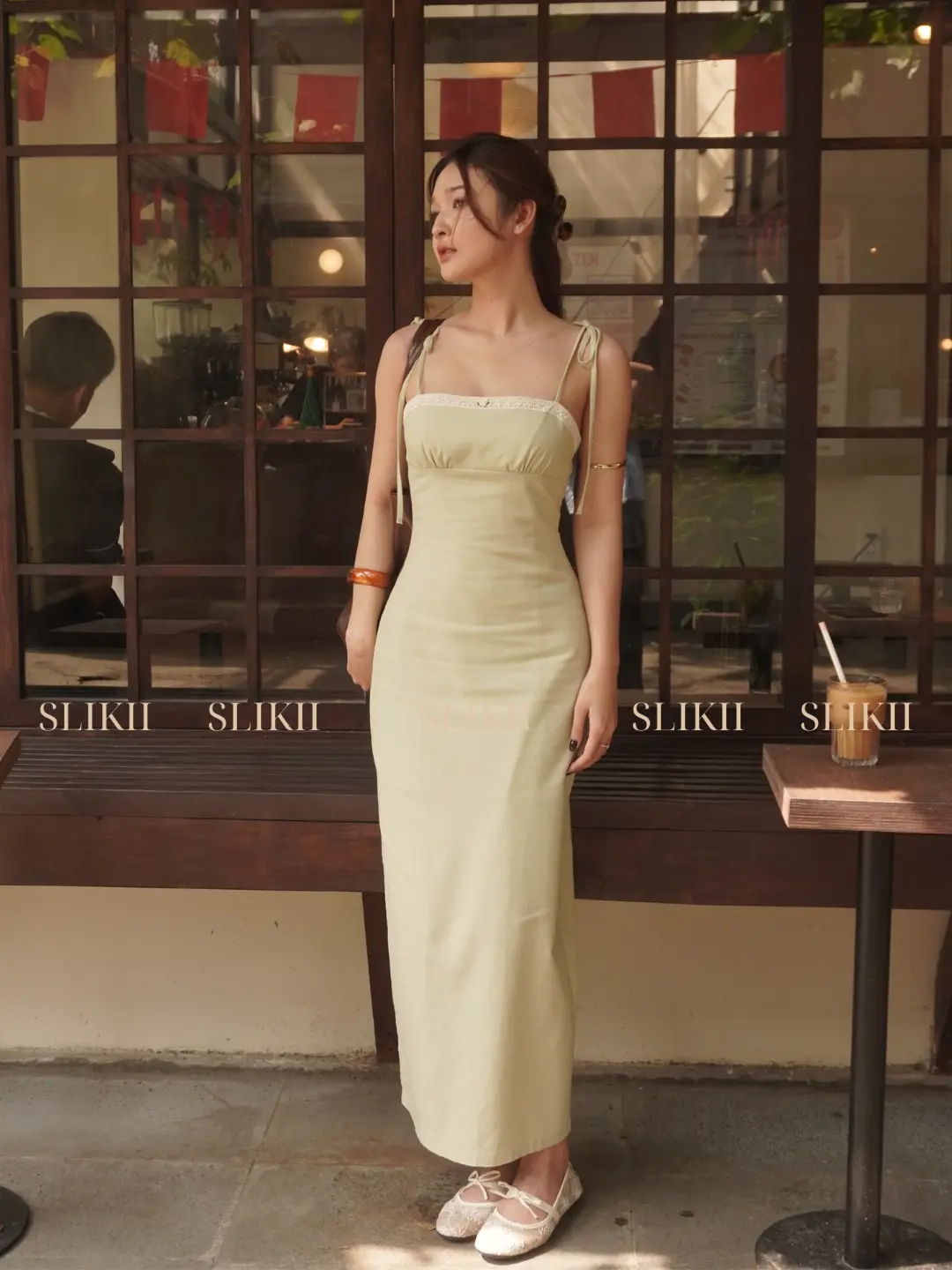 SLIKII HẠ THU - Đầm cột dây dáng dài vải linen dày dặn may 2 lớp phong cách thanh lịch | BigBuy360 - bigbuy360.vn