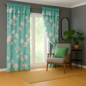 Gorden Pintu Serut Bahan Halus Delisa Tahan Pudar Ukuran 100 cm x 200 cm Curtain Tirai Sekat Ruangan Estetik Polyester Berkualitas Tinggi Blinds Modern