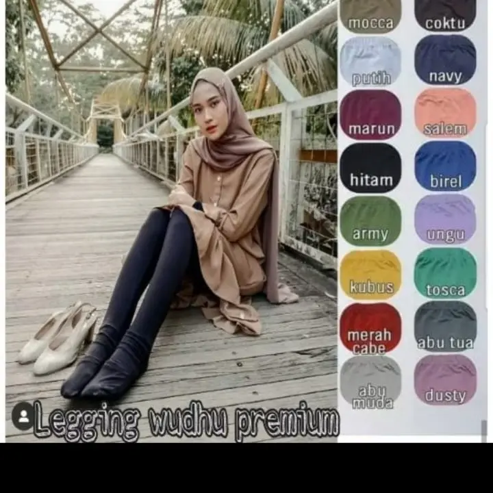 Legging wudhu spandex premium Muslimah Comfort