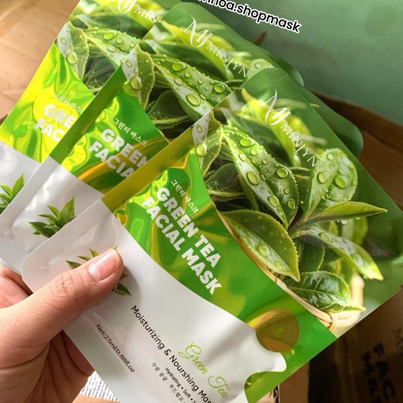Combo 30 Miếng Mặt Nạ Trà Xanh Dưỡng Ẩm Và Làm Sạch Da Hiệu Quả Cho Mọi Loại Da
