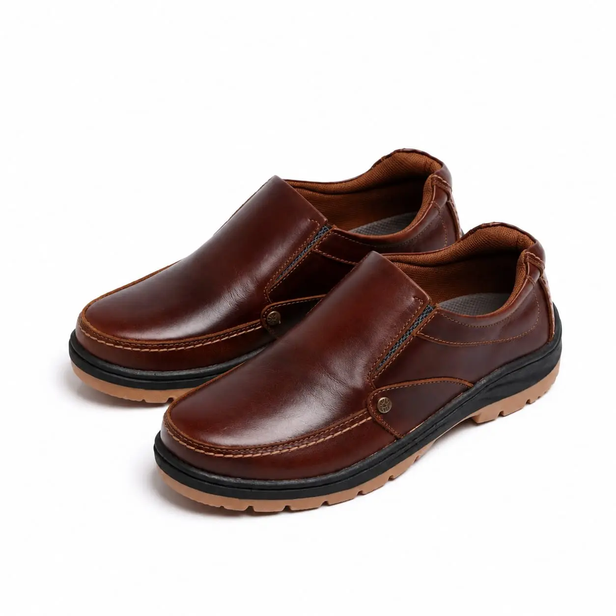 RifLif Sepatu Casual Pria Kulit Asli Trendy Elegan Size 39-43 Bahan 100% Kulit Sapi Baru