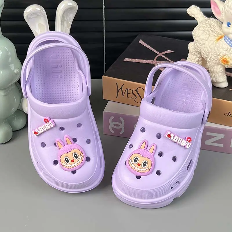 Sandal Baim Anak Perempuan Motif Labubu Sol Lembut Anti-selip Bahan Premium EVA Sandal anak-anak 7