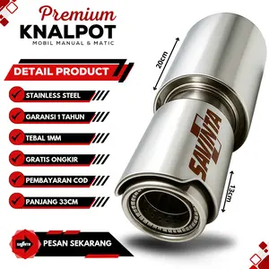 SAVINTA Knalpot Racing Mobil GTX v1 Ngebass Adem Bulet Empuk Warna Polos Bahan Stainless Full Ngebas Avanza Gran max Luxio Sedan Pick Up Carry Jazz Yaris Ayla Agya Corolla Xenia Kijang Terios Rush Vios Manual Matic HKS Gronel Spoon Js Mugen Motorcycle
