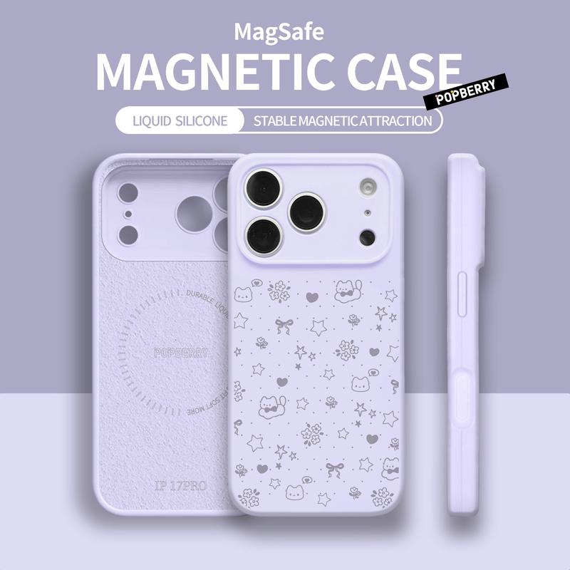 MagSafe Magnetic Phone Case For iPhone12/13/14/15/16/17 Pro Max/Plus/Air – Liquid Silicone Full Cover Protective Case, Shockproof, Anti Slip, Anti Scratch, Camera Protection, Wireless Charging Compatible