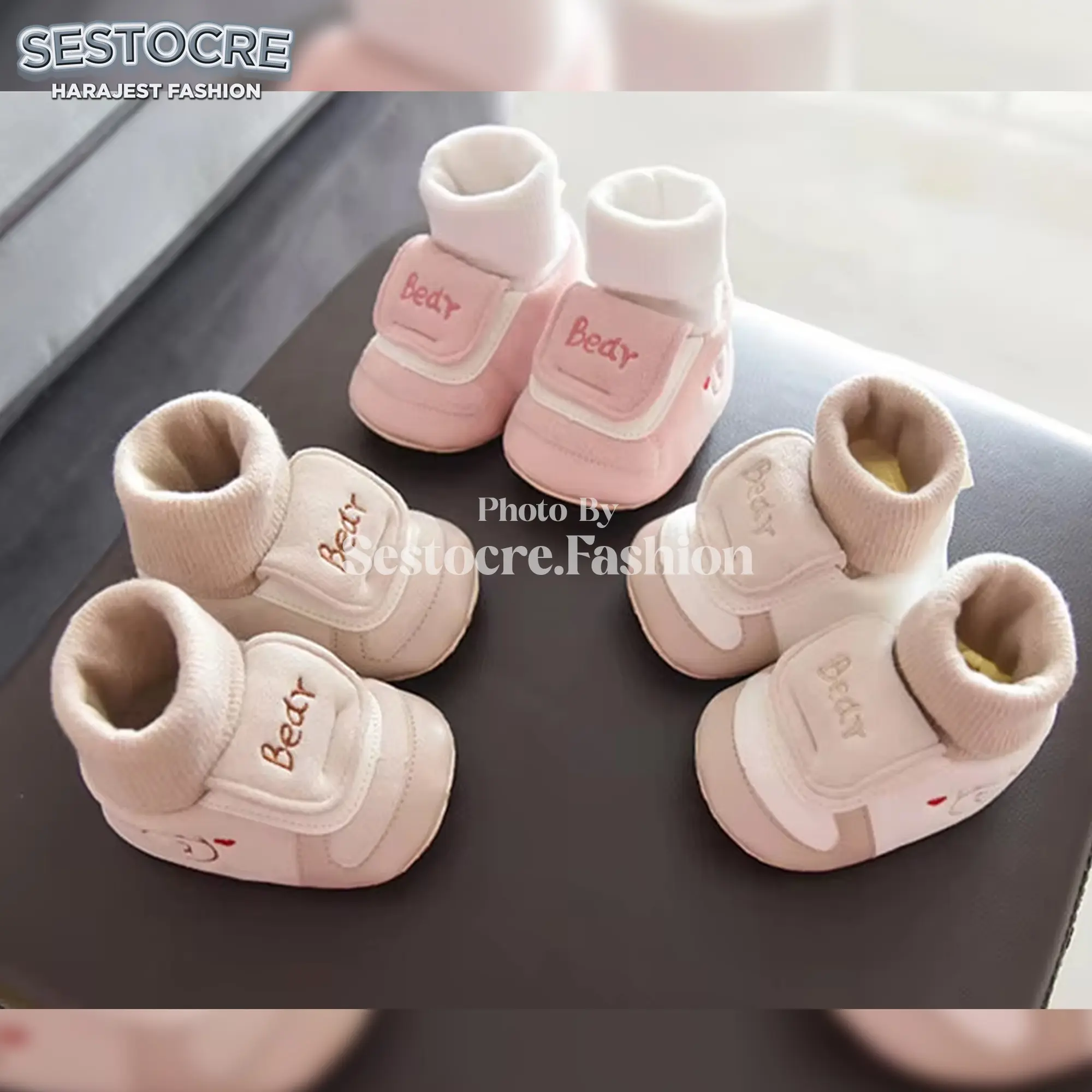 Sepatu Bayi Anak Laki-Laki Perempuan Anti Slip Motif Lucu Terlaris Usia 0 - 12 Bulan Sepatu Baby Prewalker Unisex Newborn Kaos Kaki Bayi Nyaman Hangat - Bisa COD