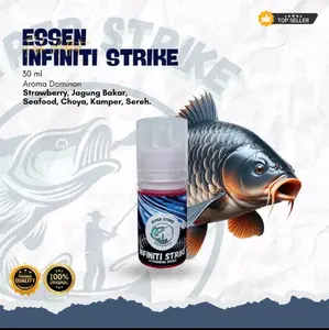 Ikan Mas Hyper Strike Infiniti Strike Essen Galatama Kilo Gebrus Harian 30ml Aroma Dominan Strawberry Jagung Bakar Seafood Choya Kamper Sereh Untuk Mancing Pancing Umpan