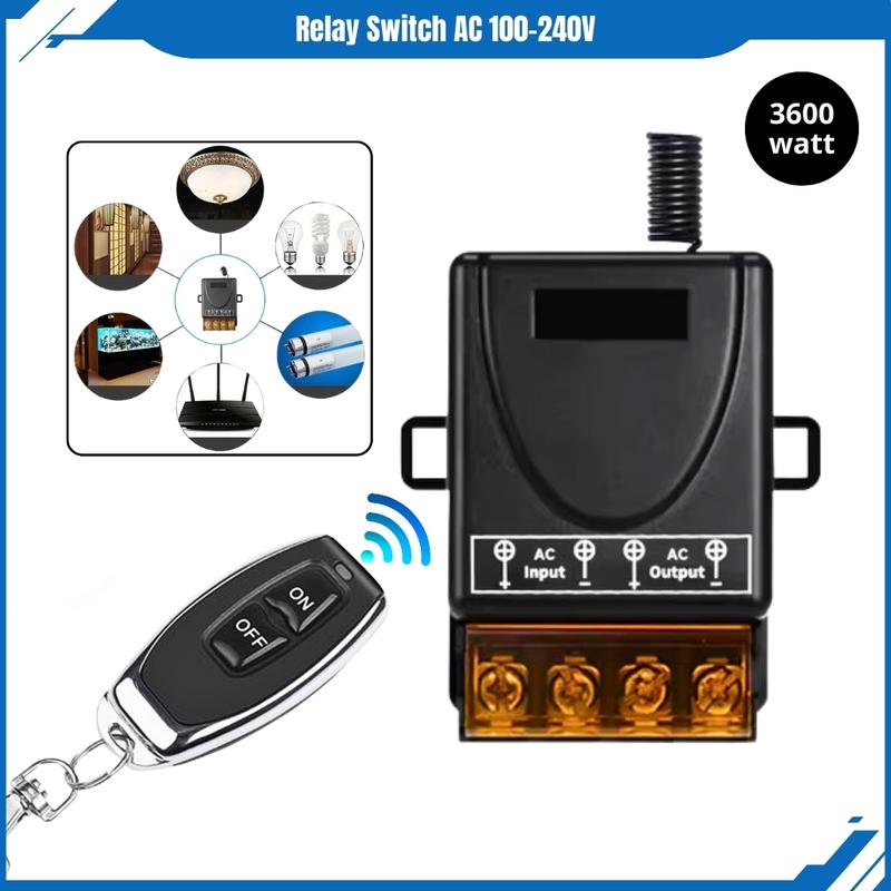 Saklar Lampu Kipas On Off Wireless Relay Switch AC 220V DC 12V 1CH 6