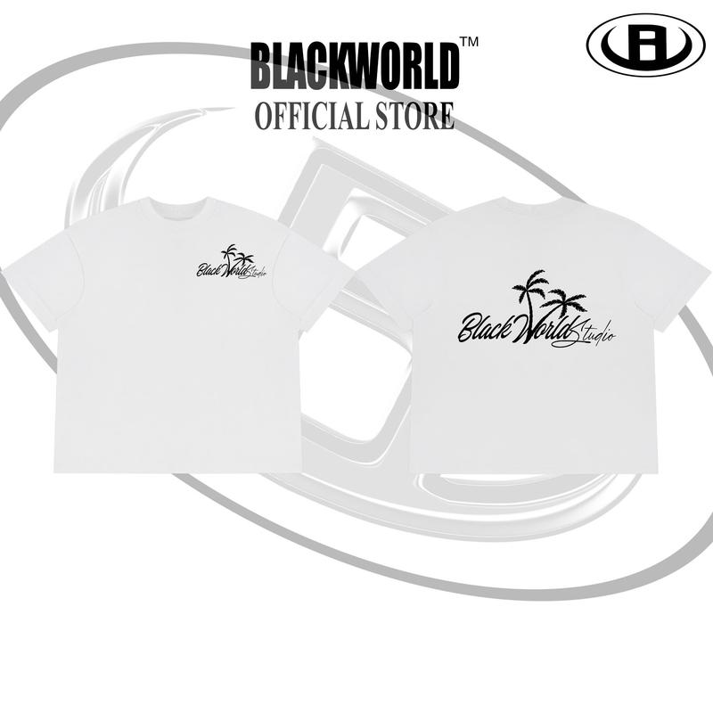 Áo Thun BOXY In KTS BLACKWORLD Beach Basic Local Brand Unisex Nam Nữ 1