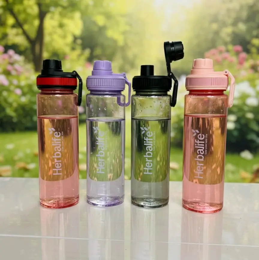 Botol minum 800 ml portable ada gagang bagian atas Botol minum logo herba*ife