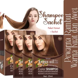 Sampo Pewarna Rambut 25ml - Argan Oil Dye Hair Color Shampoo Sachet