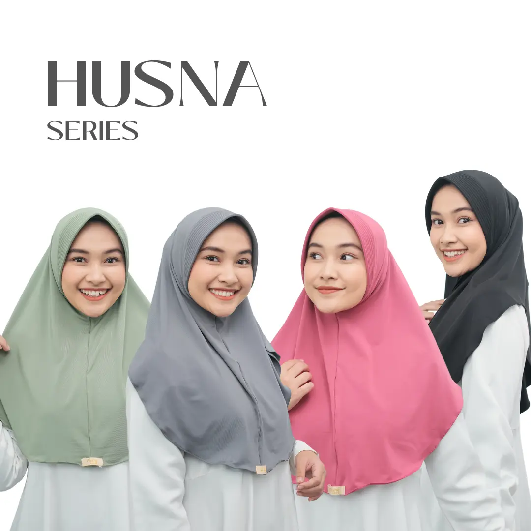 Zisha Hijab Bergo Husna Kerudung Semua Warna Bahan Spandeks Livia Super Instan Kerudung Muslim Nyaman & Praktis Stretch