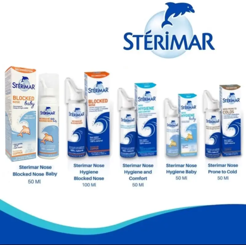 Sterimar Nose Hygiene Baby 50ml | Sterimar Nose Hygiene & Comfort 50ml | Sterimar Blocked Nose 100ml | Sterimar Nose Prone To Colds 50ml - Baby Nasal Spray Untuk Hidung Pilek Atau Tersumbat 0
