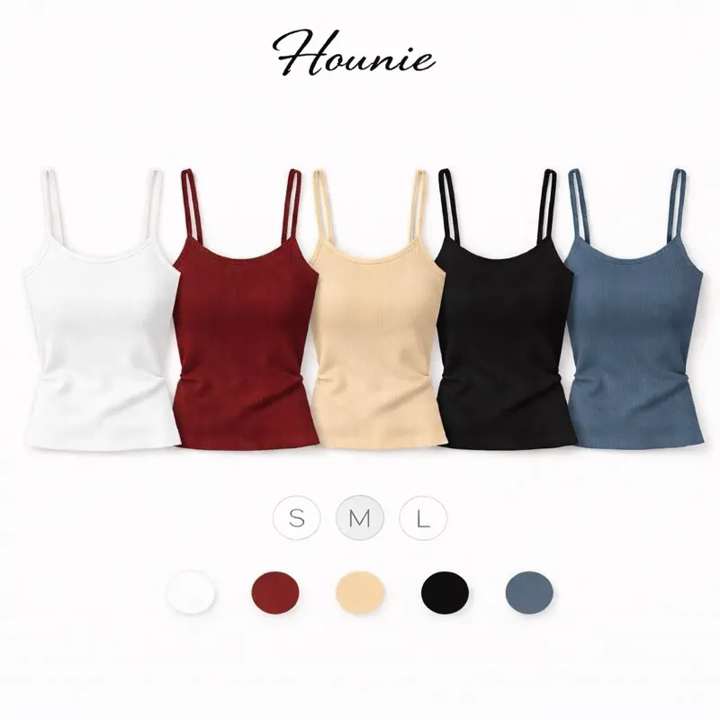 33K SALE SỐC Áo 2 Dây Thun Gân Có Mút/ Basic- COMBO 2 64K