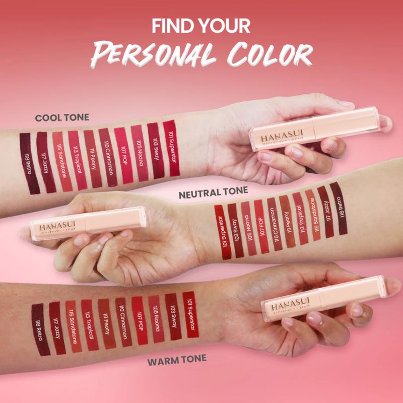 [TERMURAH] Hanasui Mattedorable Lipstick - Anti Geser Formula Smudgeproof Transferproof Long Lasting Tahan Lama Melembabkan Hidrasi Optimal 5