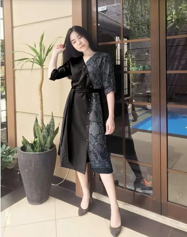 THABISHOP / TUNIK LAUREN ZIBA / FLOW / HN / TUNIK WANITA / TUNIIK REMEJA KEKINIAN / OUTFIT KEREN / BAJU LEBARAN / TERUSAN WANITA / OODT KOREAN STYLE 4