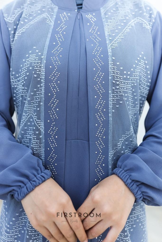 gamis ceruty Payet Mutiara Kondangan Mewah Dress Maxi Wanita Muslim  Cantik