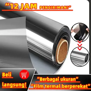 Volcanics One Way Window Privacy Film Film Pewarnaan Jendela Penghalang Sinar Matahari untuk Kontrol Panas Rumah Film Pewarnaan Cermin Statis Cling Reflektif