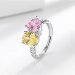 C017 Cincin Bracelet Perhiasan Wanita Fashion cincin Wanita High Quality Grade VVS1 5A Store Anti Karat Luntur Berubah Garansi 1 Tahun COD Batu Rings Liontin Berlian Stainless Elegan