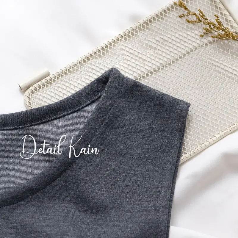 Outer Cardigan Blazer Wanita Panjang Tanpa Lengan-Rompi Long Vest Wanita Terbaru Style Kekinian Atasan Basic 6