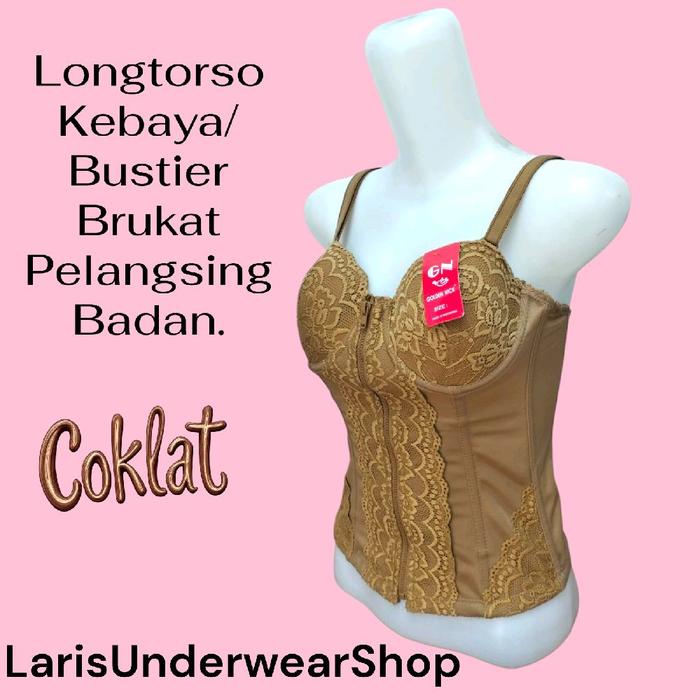 Gambar Longtorso/Bustier G. Nick SB002 Premium ( Dalaman kebaya Peramping Badan ) - Hitam, 34B/75 dari LarisUnderwearShop Kab. Bandung 5 Tokopedia