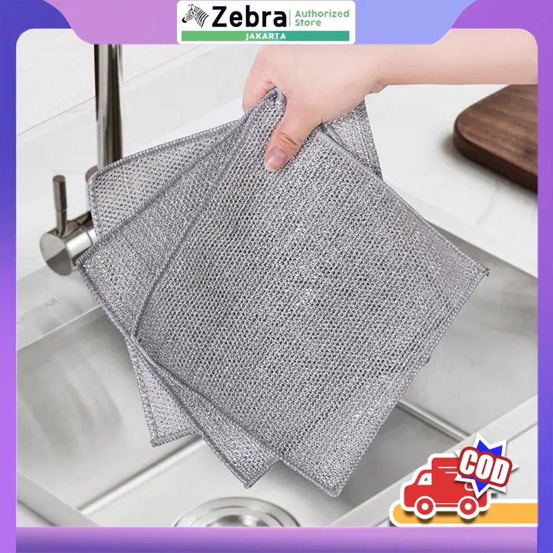 kain kawat cuci piring lap kawat halus dapur persegi 0