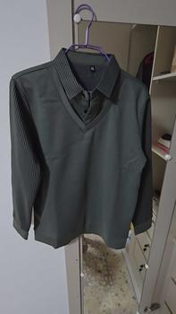 Product Review of Men'S Long Arm Polo Shirt Korean-Style Fake Two-Piece Business Men'S Casual Fashion Long-Sleeved Solid Color Lapel Shirts Comfortable All-Match Top For All Seasons Menswear Lingerie from D**4 0