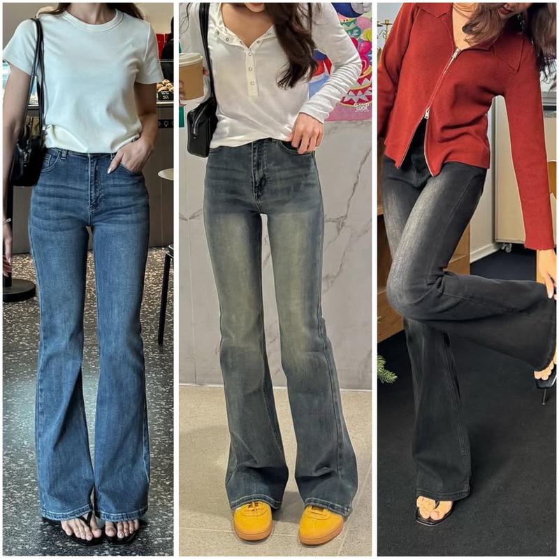 Highwaist Stretch Cutbray Pocket Jeans Hangout Celana Panjang Wanita Melar Nyaman 1