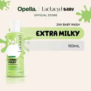 Lactacyd Baby Extra Milky 2in1 Body Wash and Hair Shampoo 150mL – Sabun & Sampo Bayi untuk Menjaga Kelembaban