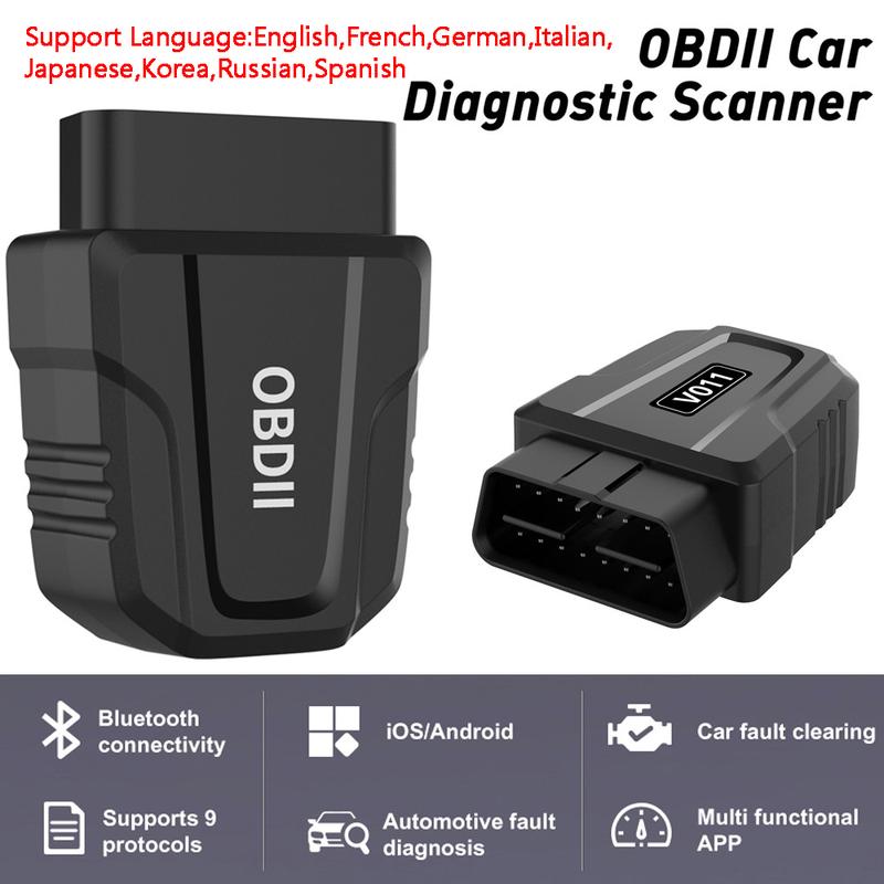 Máy Quét OBD, OBDII Mạnh Mẽ Hơn ELM327 Bluetooth 5.4, Chẩn đoán Nhanh, Hỗ trợ IOS / Android Auto, Sửa Lỗi Xe Hơi Trong Suốt, Công Cụ Đọc Mã 2