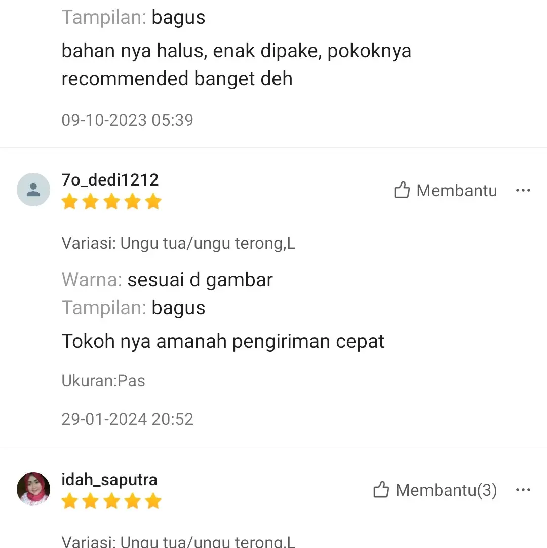 kemeja polos pria lengan panjang reguler formal ungu terong