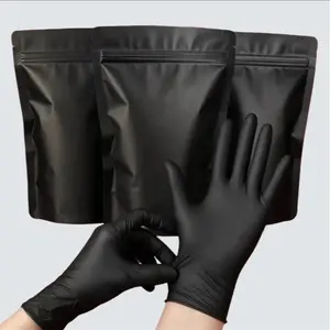 20PCS SARUNG TANGAN  hitam NITRILE powder free bisa cod cleaning