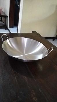 Product Review of 34CM Wajan Premium Tebal Kuali Penggorengan Wok Stainless Steel Wajan Anti Lengket Food Grade from w**🌷 0