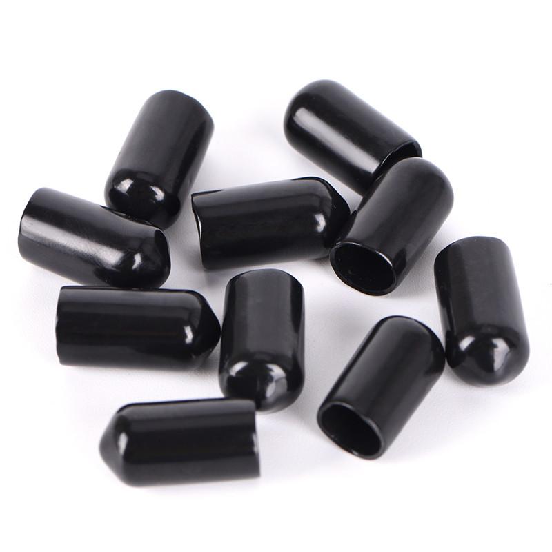 10PCS Black Rubber End Caps For 4 Lines Quad Stunt Kite Fixed Parts 3/4/5/6/7/8MM 8