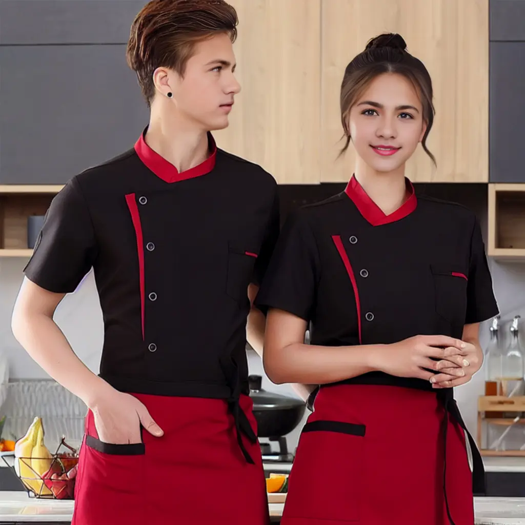 Áo sơ mi đầu bếp, Bgaeun Cook Đồng Phục, Cổ Chân Đế Unisex, Thoải Mái, với cổ chân đế và túi ngực, Thích hợp cho đầu bếp nhà hàng, thợ làm bánh, khách sạn và phục vụ, chất liệu mềm mại, hàng đầu đồng phục