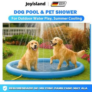 2M/1M Dogs Sprinkle And Splash Play Mat Adult Swimming Pool Float Inflatable Water Toy 68inch Kids