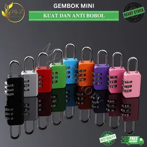 My L Gembok Besi Password Mini Safety Travel Koper Tas Anti Maling Penyimpanan Box Multifungsi Warna Anti Karat Material Zinc Alloy Dimensi 5.6cm x 2.2cm x 1.1cm