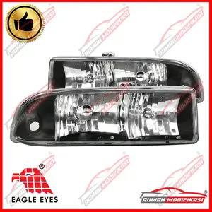 HEAD LAMP - CHEVROLET BLAZER - 1998 -2005 - BLACK - CHROME