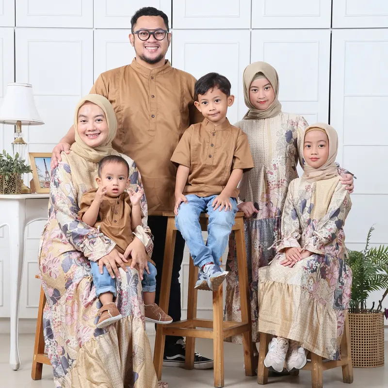 Kalsandfrey Nayakamala Family Set - Gamis Koko Kembar Keluarga Sarimbit Lebaran 2