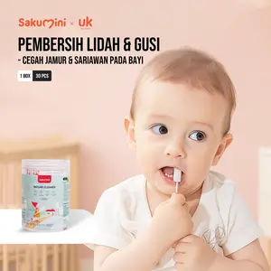 Sakumini Brush Oral Cleaner Alat Sikat kasa Pembersih Lidah Gigi Mulut Bayi Gauze Stick