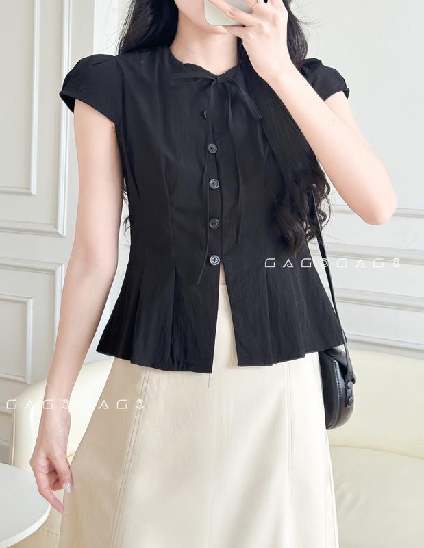 ** Áo chiết eo tôn dáng GAGO Brand Tôn Dáng Thời Trang Nữ Áo Kiểu Thiết Kế Hot Hè Dễ Phối Đồ Phù Hợp Với Mọi Outfits