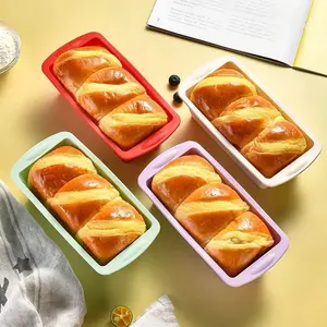 1Pc Household Rectangular Silicone Mold Candy Toast Mould Easter Bread DIY Kitchen Supplies Cake Bakeware Pan Baking Tools