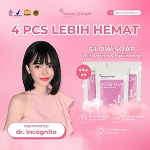 [ 4 PCS LEBIH HEMAT ] BISA COD Sabun Glow Soap Beauty Of Angel Retinol Niacinamide Untuk Kulit Kering dan Kusam Pemutih Kulit Badan BPOM Sabun Kecantikan Sabun Pemutih Permanen Sabun Pemutih Badan Sabun Dokter Richard Lee Sabun Pencerah Tubuh DR Incognito