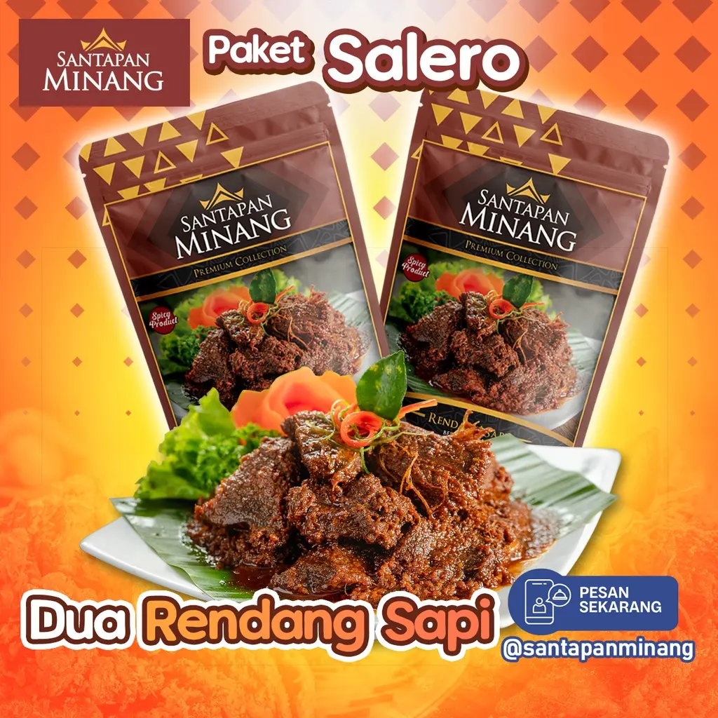 Santapan Minang Paket Salero Dua Rendang Daging Sapi