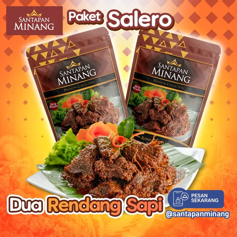 Santapan Minang Paket Salero Dua Rendang Daging Sapi 0