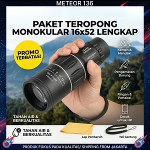 Teleskop Monokuler Jarak Jauh 16x52 Lensa Fokus dan Zoom CNS 66M 8000M Teleskop Lensa Zoom Fokus Teropong Monokuler Teleskop Monokuler Jarak Jauh