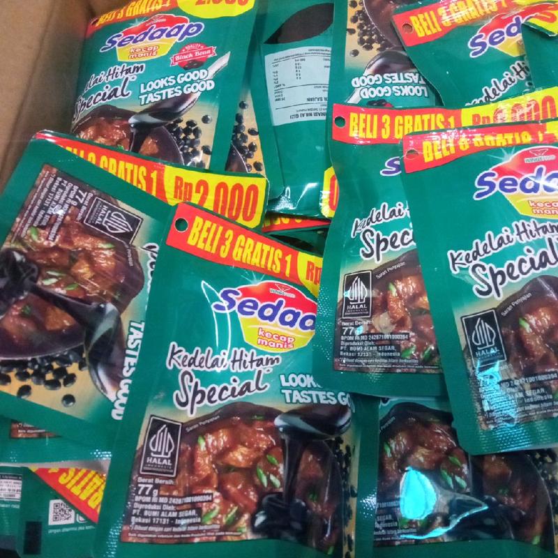 12 Pcs Kecap Sedaap eceran 2000 77gram Kecap manis kedelai hitam 2
